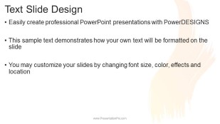 Paint Brush 1 Orange wide PowerPoint Template text slide design